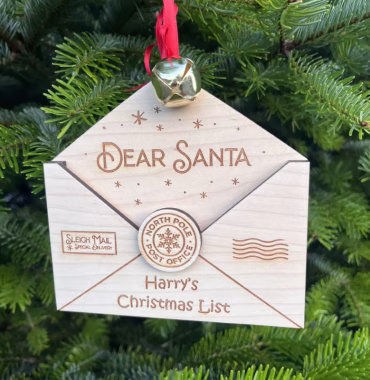 Dear Santa Christmas List Wooden Decoration